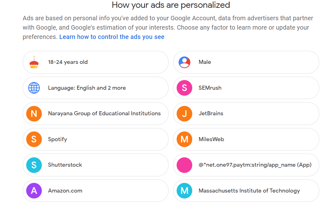 Personalized ads as part of digital marketing trends 